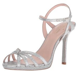 Kate Spade Florence Thin Silver Glitter Heels Size 8.5